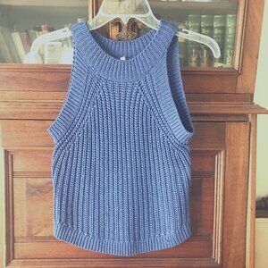 WISH LIST: FEDERAL BLUE RACEBACK SLEEVELESS SWEATER SIZE M